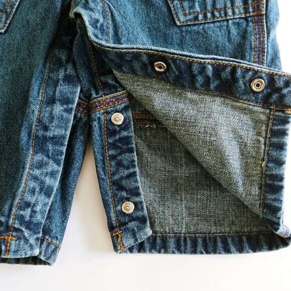 Cherokee Baby Bear Crossing Denim Overalls size 3-6 Months - Picture 8 of 14